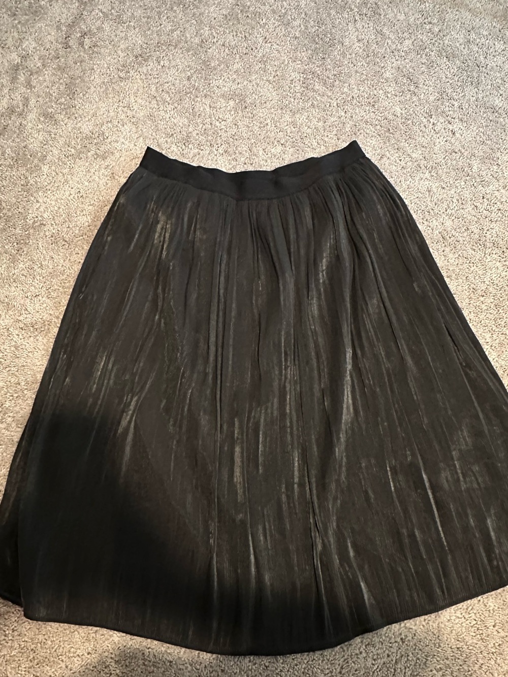 a new day Black Pleated Circle Skirt